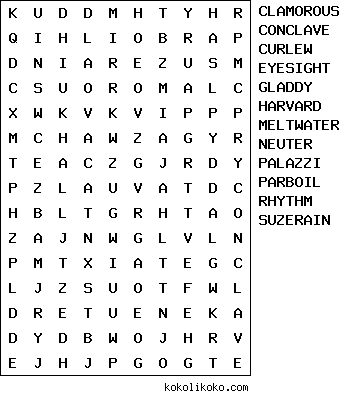 Printable Word search Puzzle